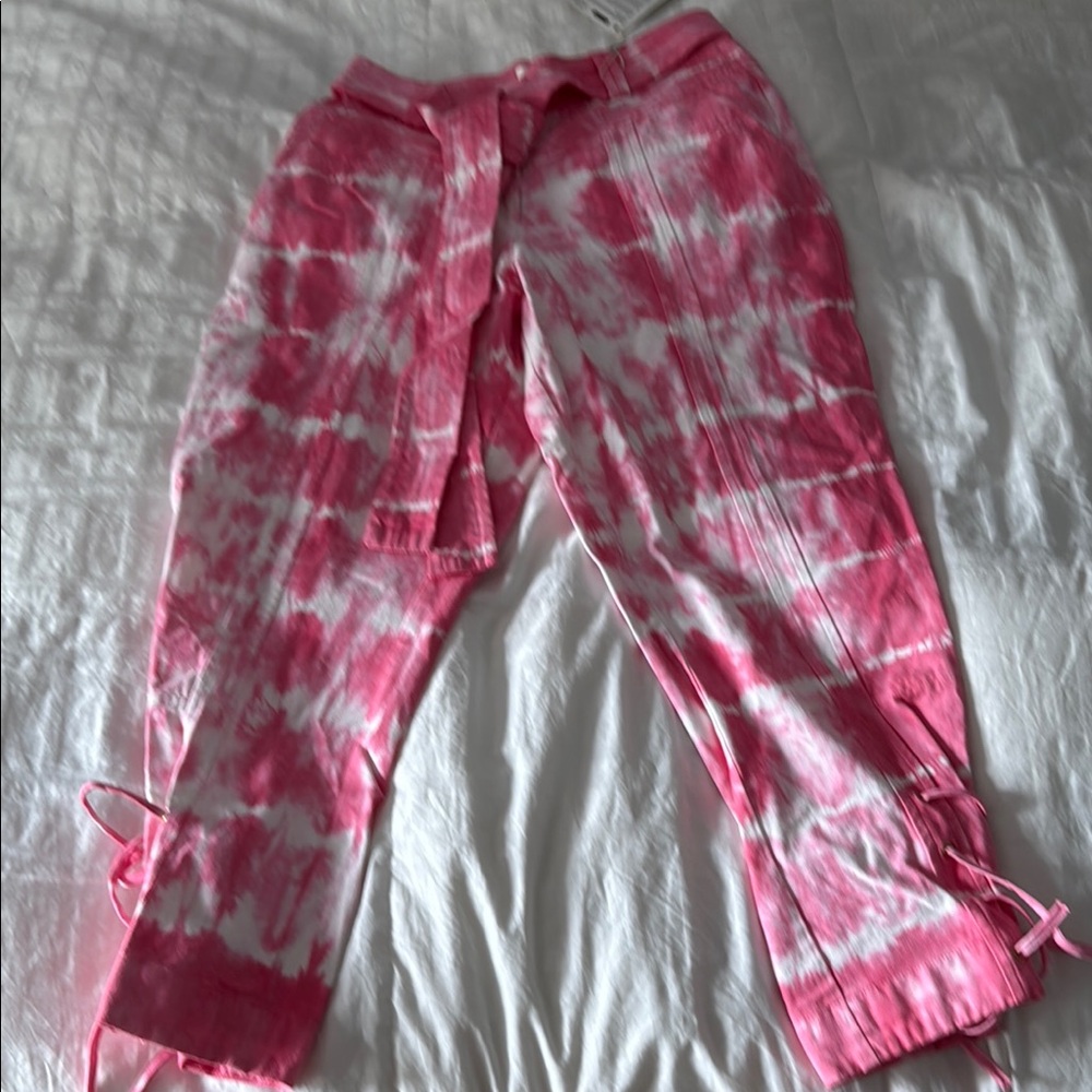 Pink Tie-Dye Pants